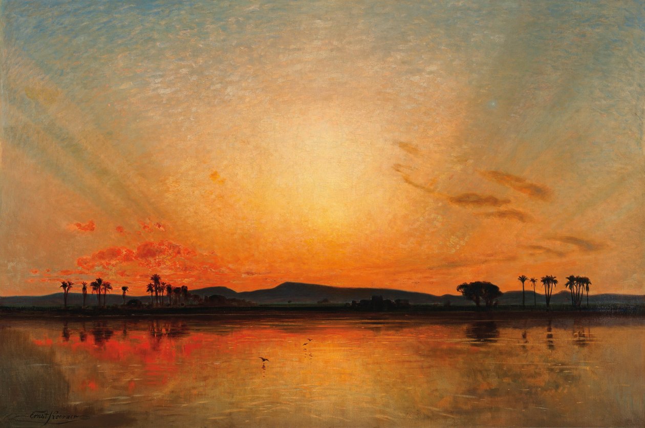 Nachglühen am ägyptischen Abendhimmel av Ernst Koerner