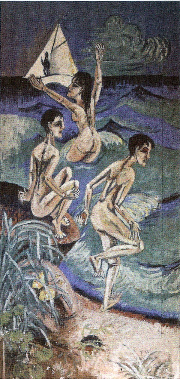 Badeszenen auf Fehmarn av Ernst Ludwig Kirchner