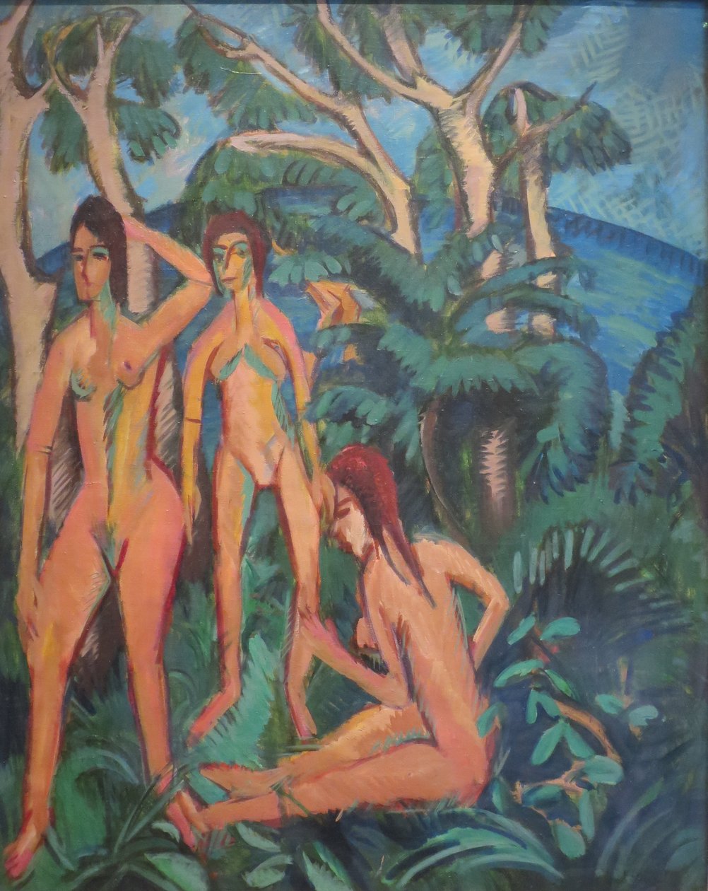 Bathers beneath Trees av Ernst Ludwig Kirchner