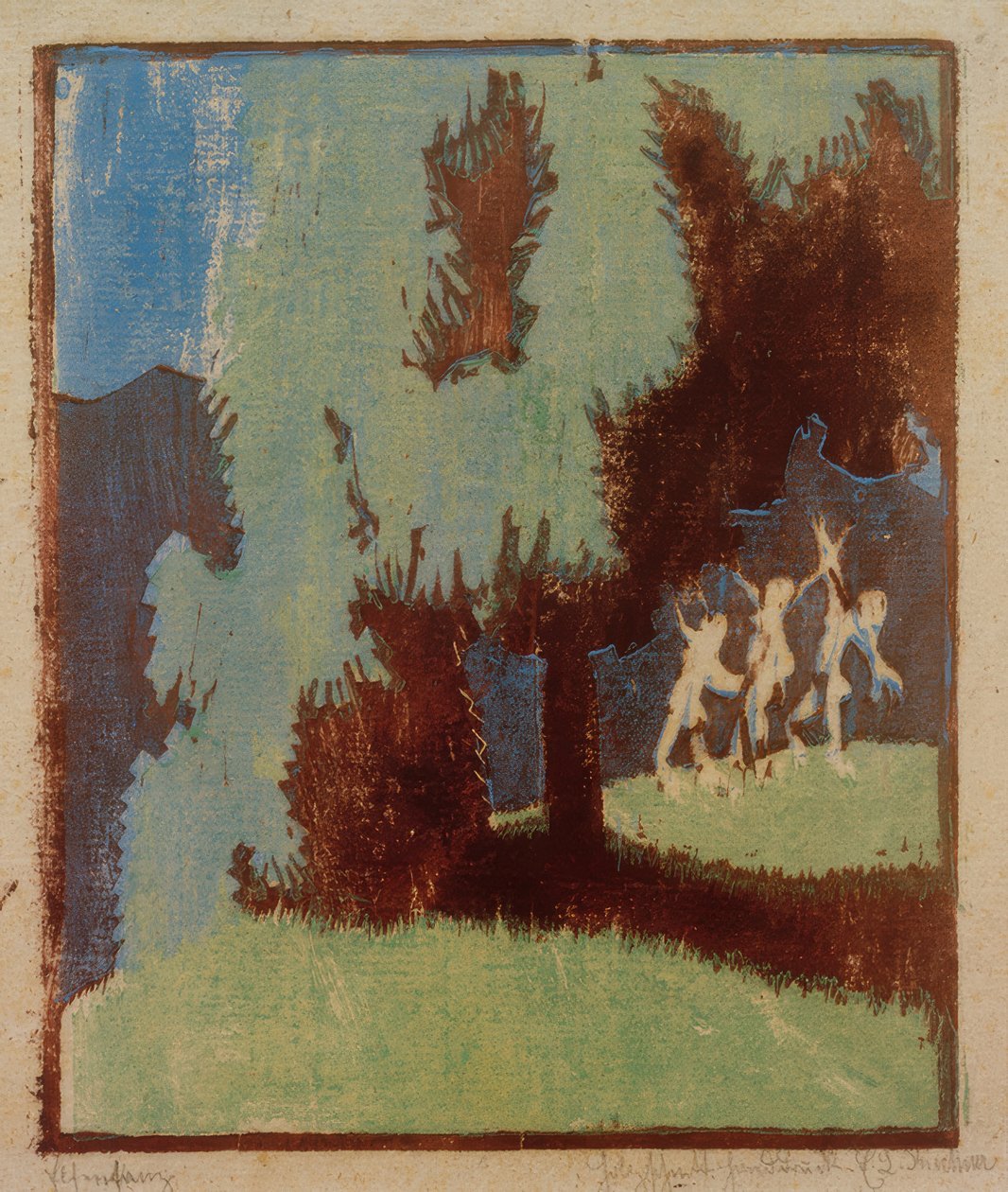 Elfdans i månskenet av Ernst Ludwig Kirchner