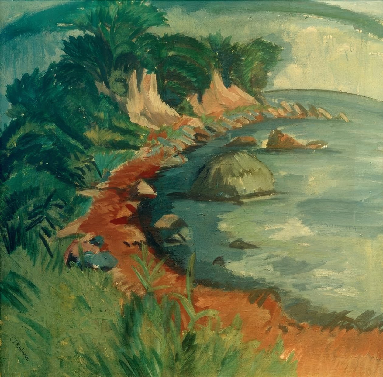 Kusten i Fehmarn av Ernst Ludwig Kirchner