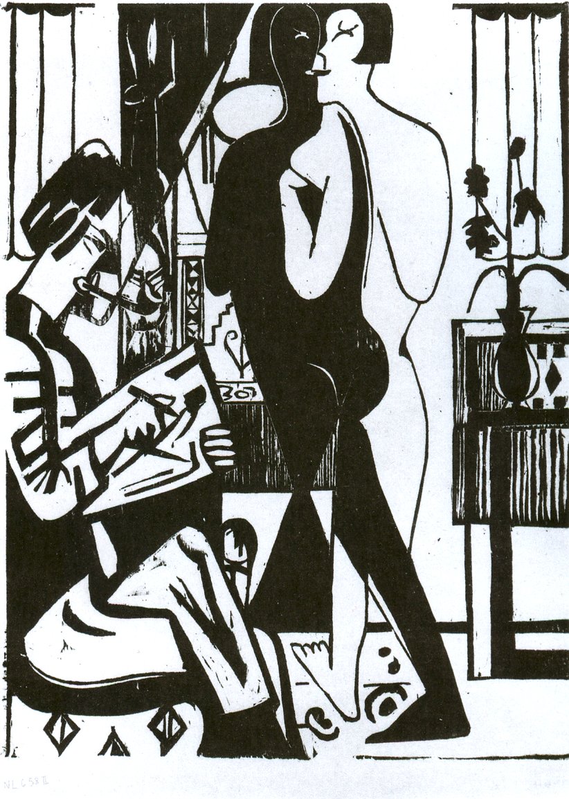 Maler und Modell av Ernst Ludwig Kirchner