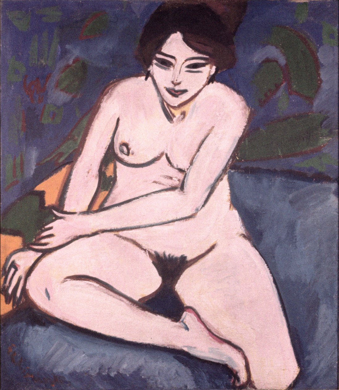 Modell på blå mark, 1906 av Ernst Ludwig Kirchner