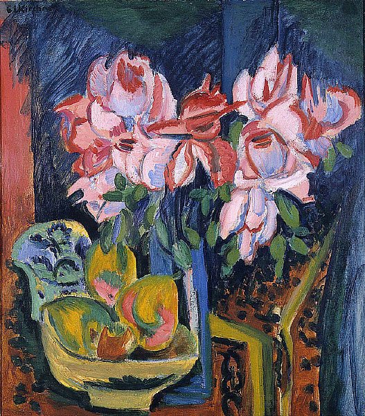 Pink Roses av Ernst Ludwig Kirchner