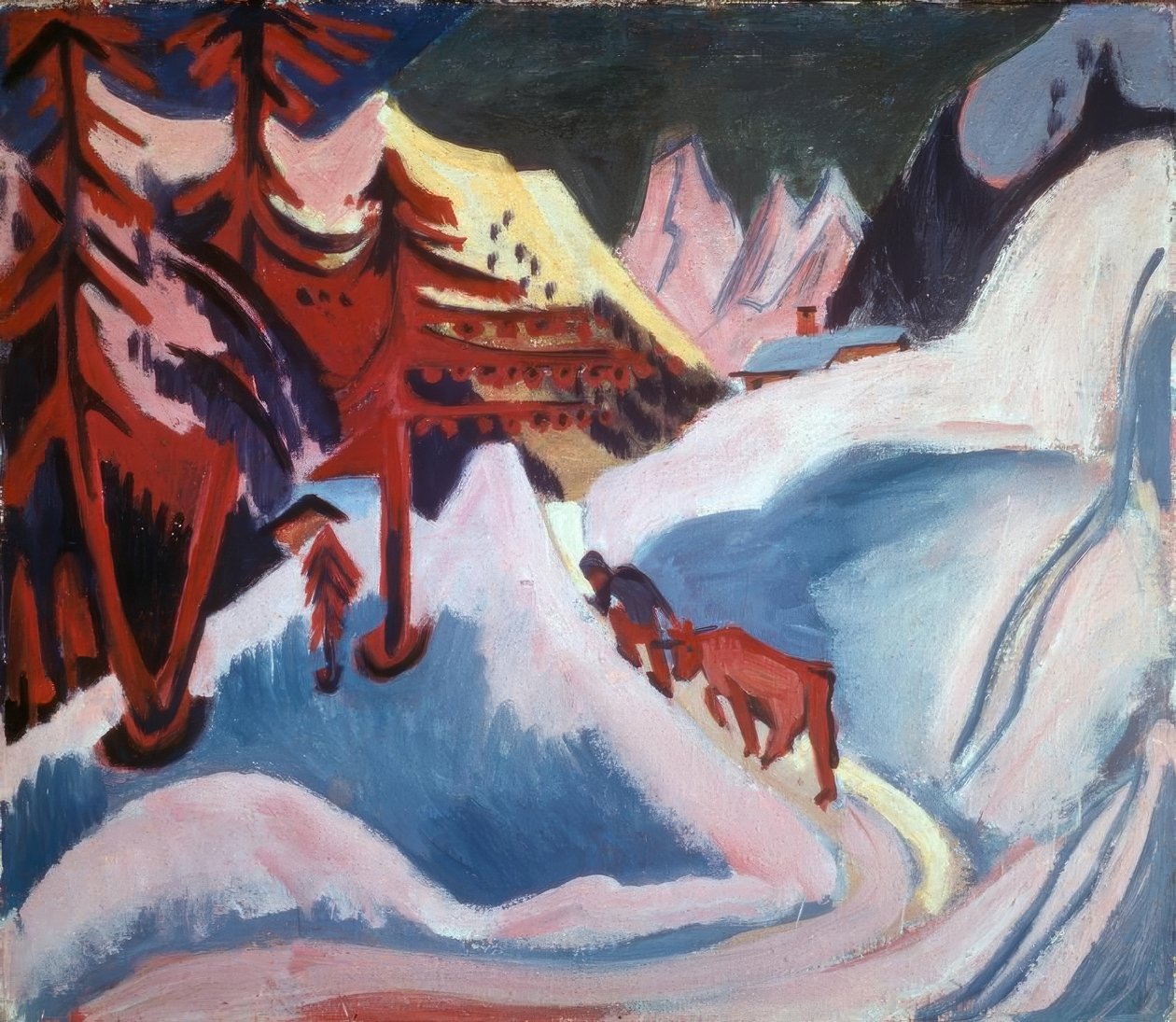 Vinter i Davos av Ernst Ludwig Kirchner
