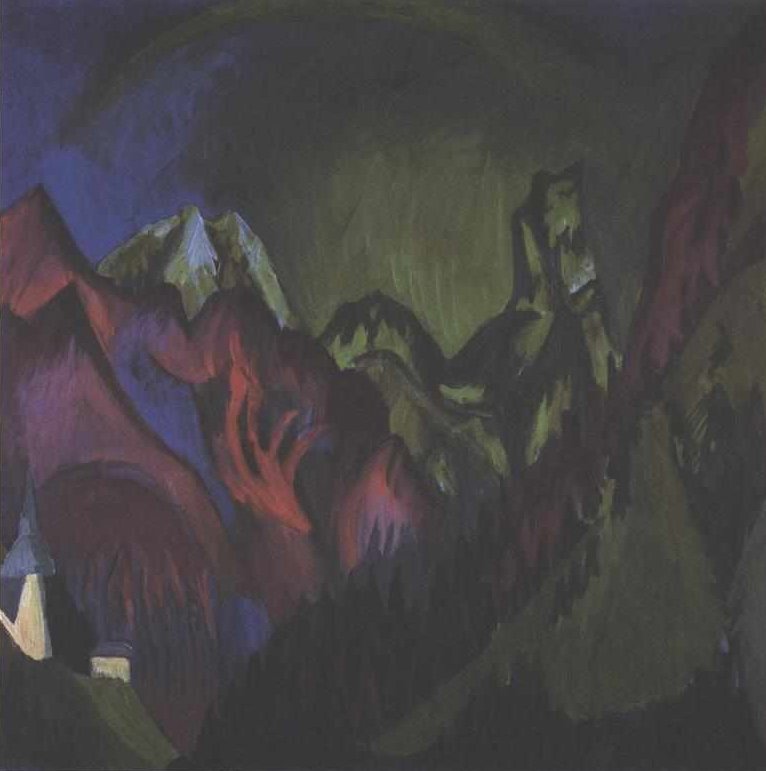 Zügenschlucht bei Monstein av Ernst Ludwig Kirchner