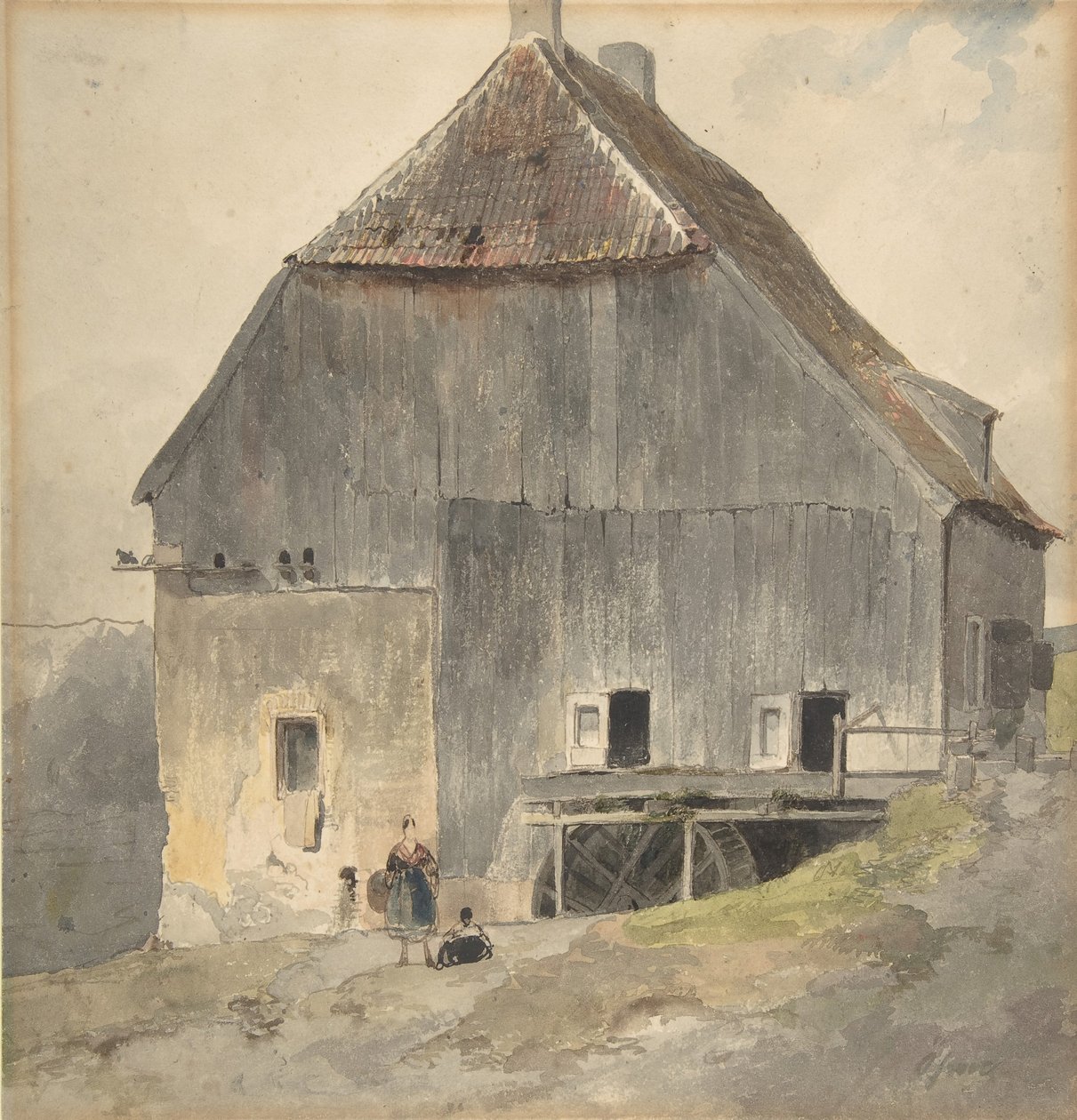 Vattenkvarn, ca. 1870. av Ernst Erwin Oehme