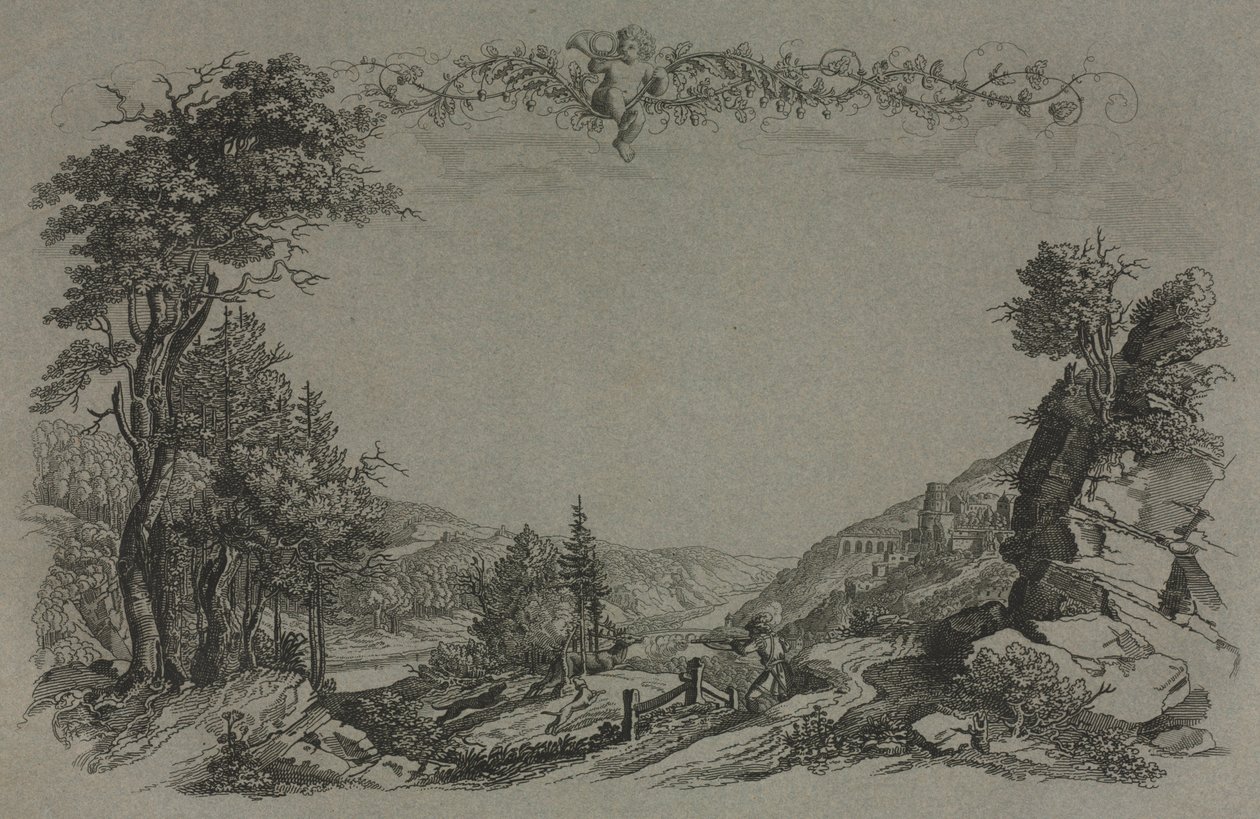 Sex vyer över Heidelbergs slott av Ernst Fries