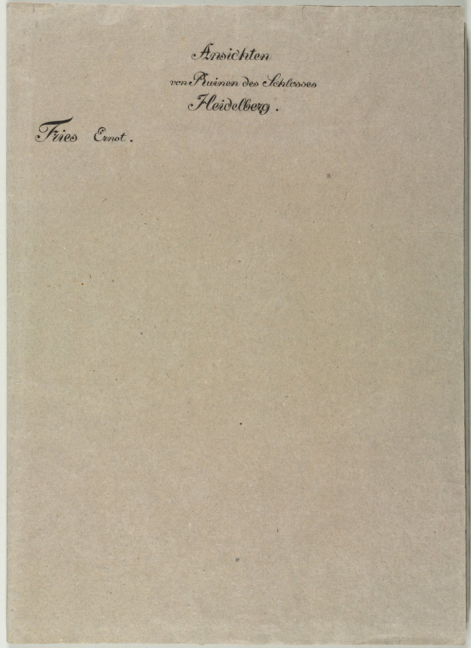 Sex utsikter över Heidelbergs slott: Wrapper, 1820. av Ernst Fries
