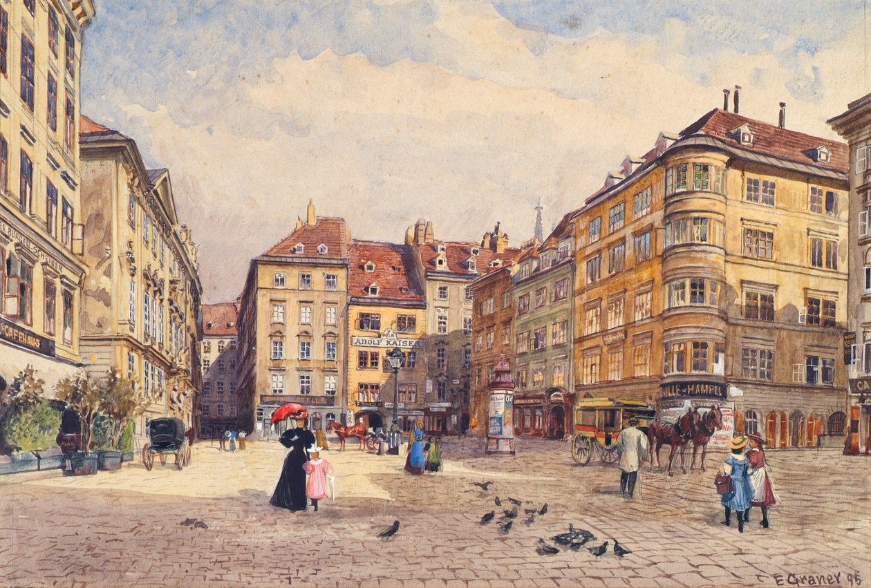 Judenplatz i Wien av Ernst Graner