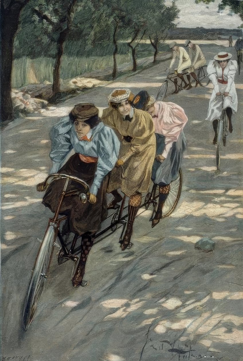 E. Heilemann, tandemförare av Ernst Heilemann