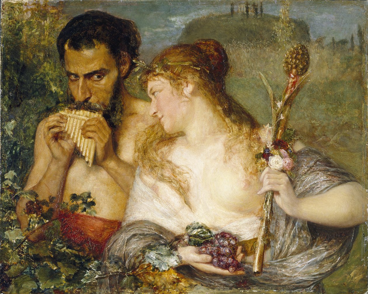Nymf och faun, 1878 av Ernst Josephson