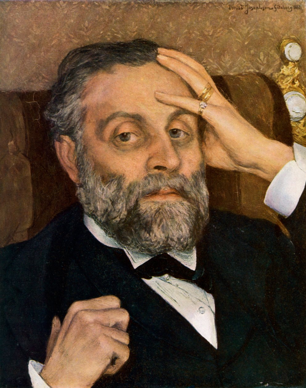Porträtt av Pontus Furstenberg, 1883 1945. av Ernst Josephson