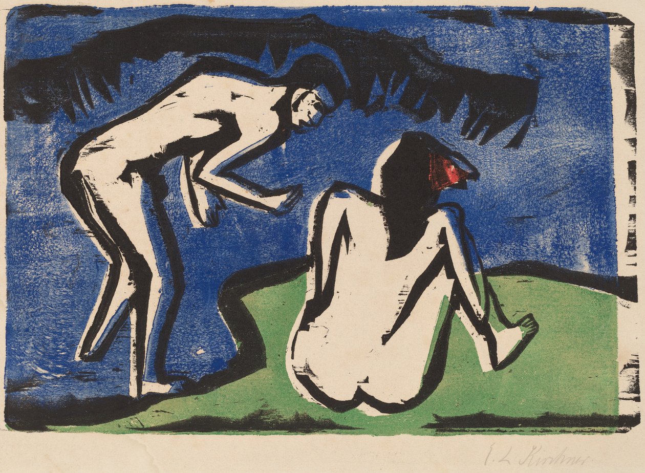 Badande par, 1910. av Ernst Ludwig Kirchner
