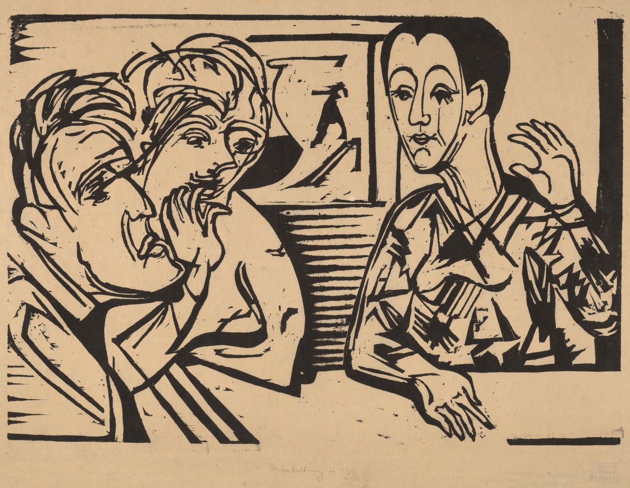 Samtal, 1929. av Ernst Ludwig Kirchner
