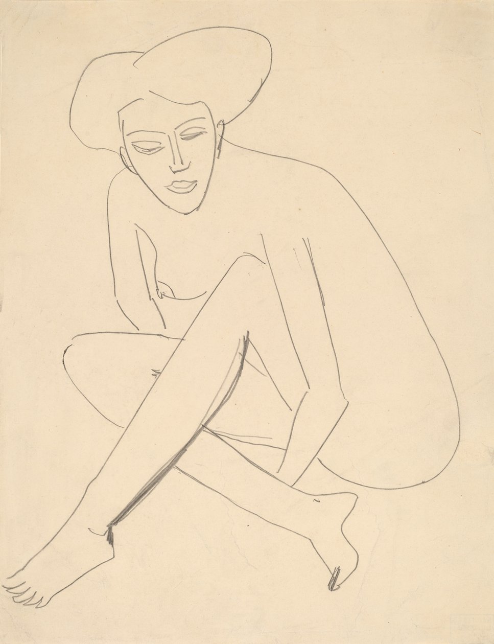 Dodo Sittande, 1910. av Ernst Ludwig Kirchner
