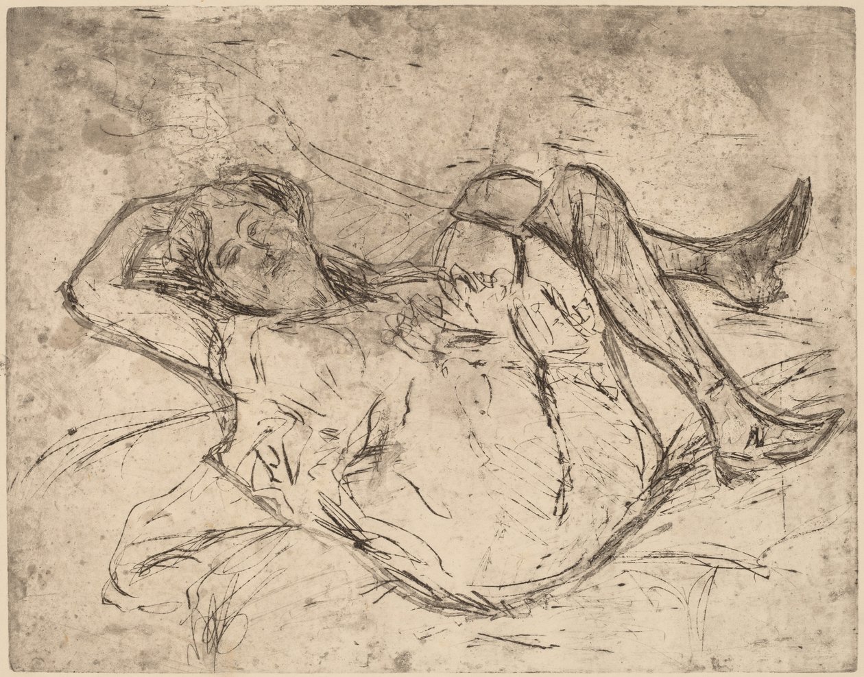 Drömmande flicka, 1906. av Ernst Ludwig Kirchner