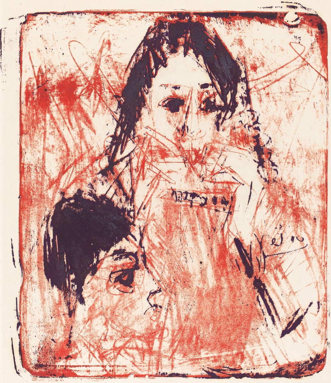 Munspelsspelare, 1919. av Ernst Ludwig Kirchner