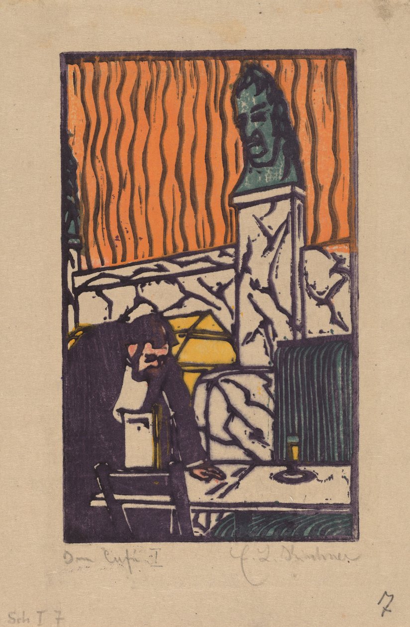 Chefsservitör i café, 1904. av Ernst Ludwig Kirchner