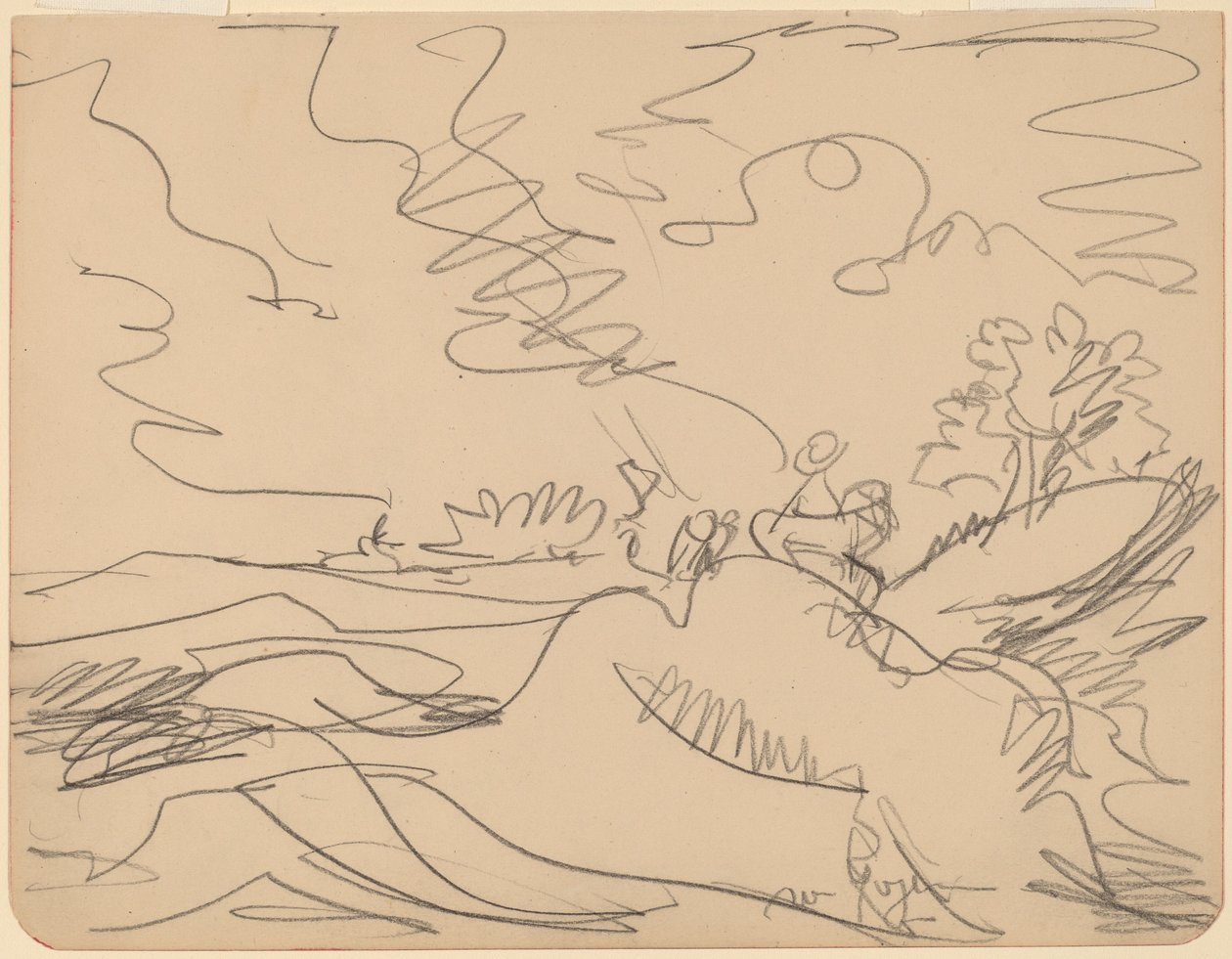 Landskap i Taunus, 1916. av Ernst Ludwig Kirchner