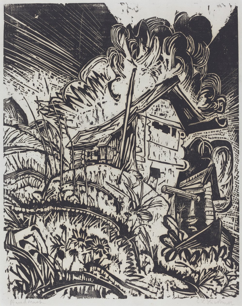 Bergshus, 1917. av Ernst Ludwig Kirchner