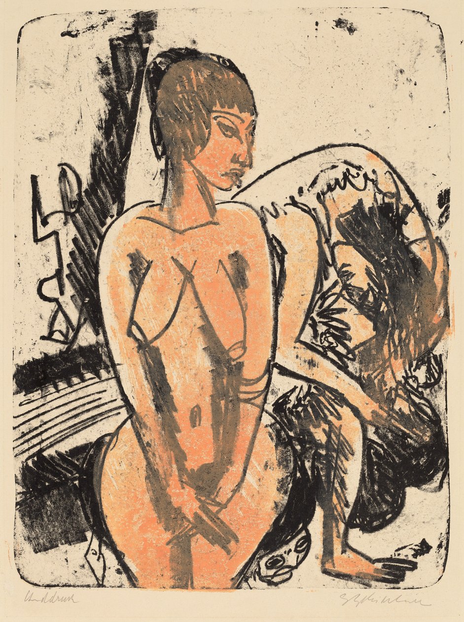 Två kvinnor, 1914. av Ernst Ludwig Kirchner