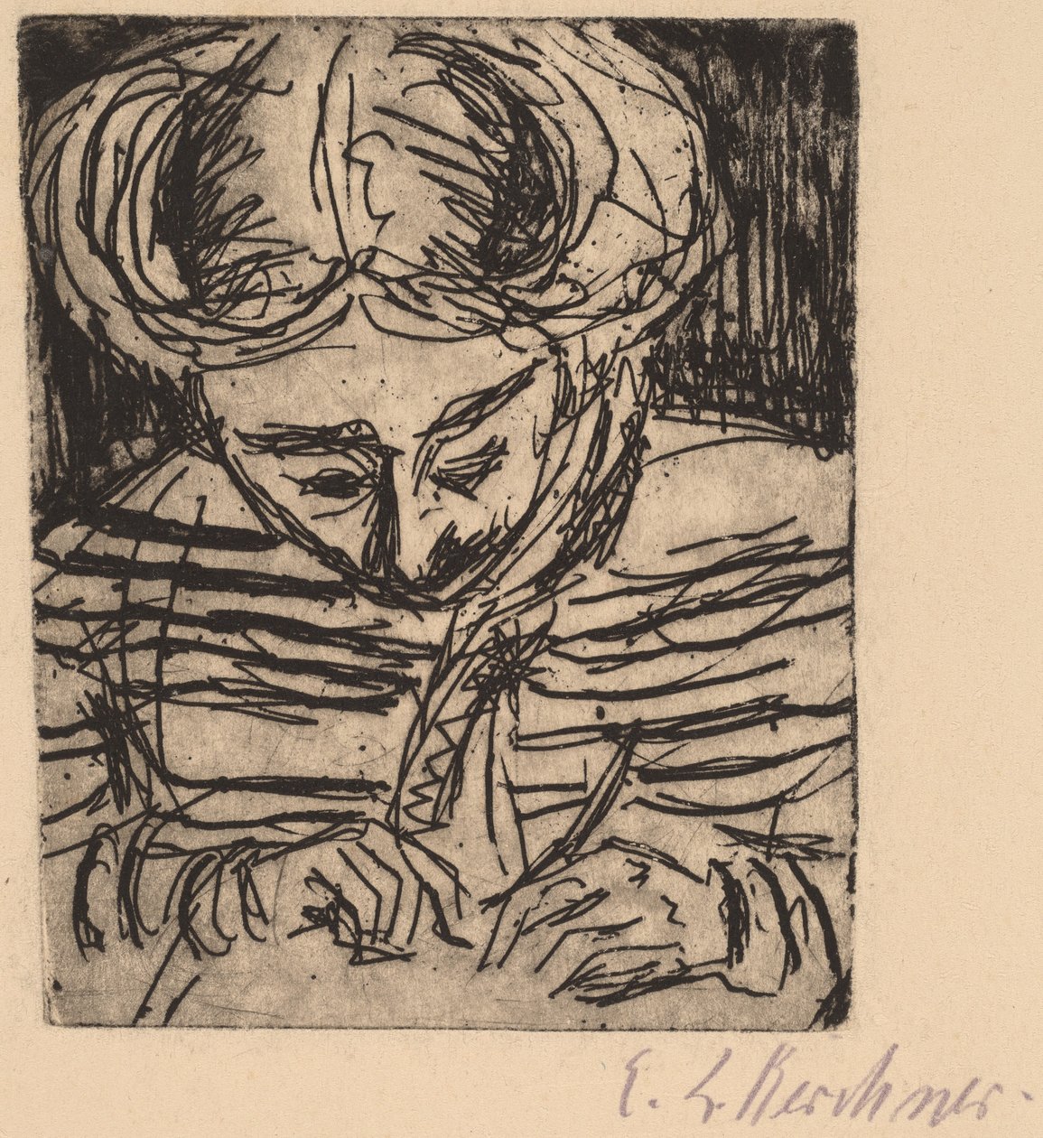 Ung flickteckning, 1906. av Ernst Ludwig Kirchner