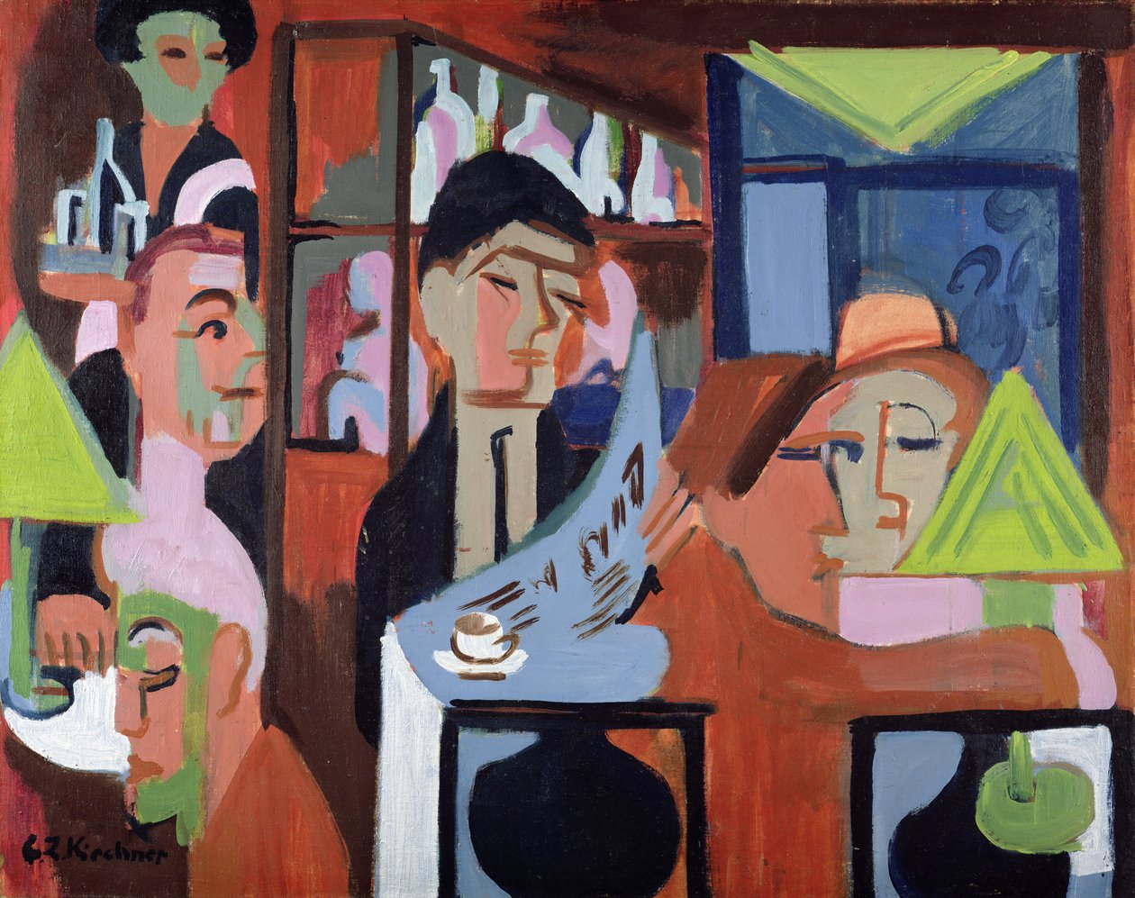 Ett café i Davos av Ernst Ludwig Kirchner