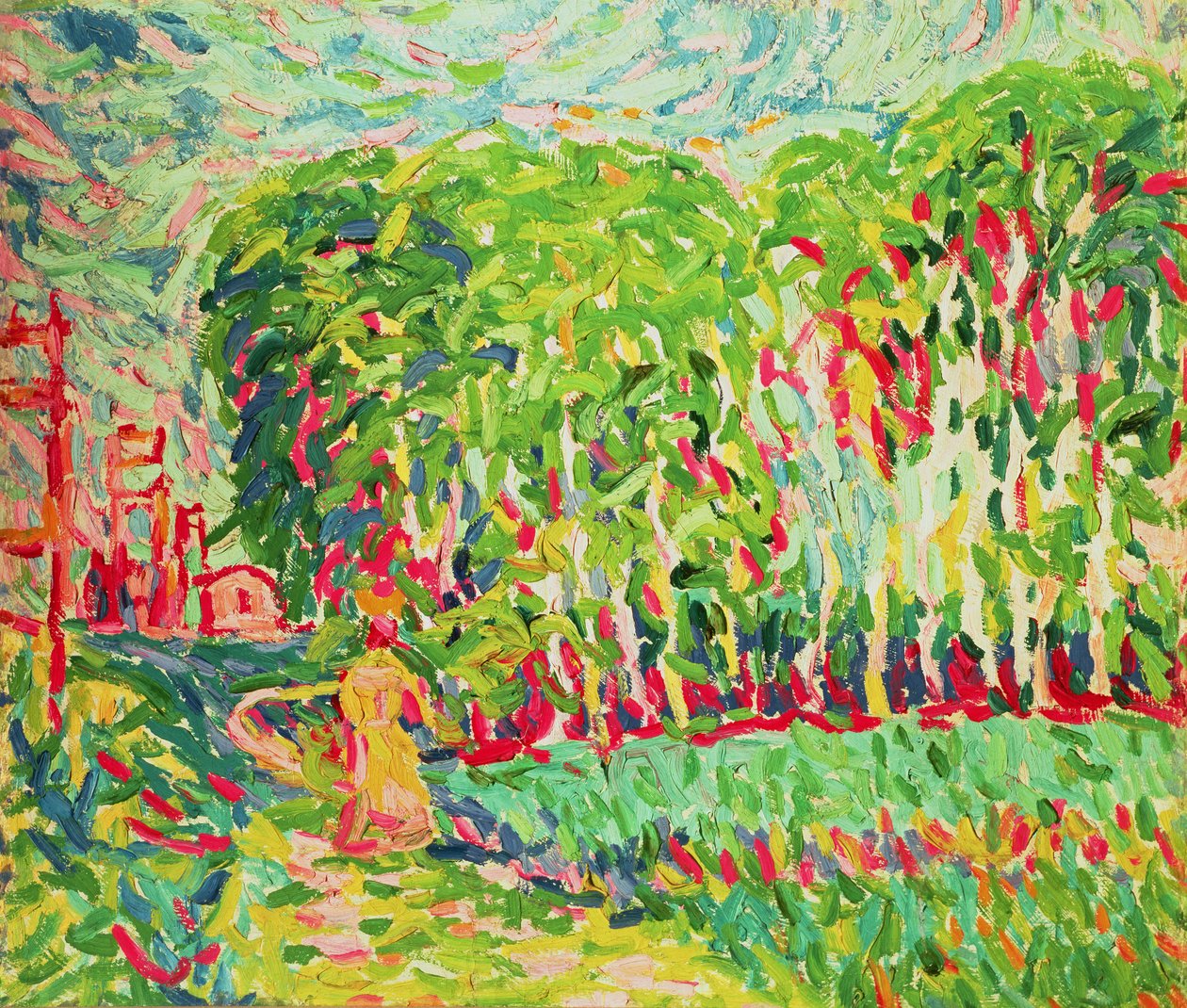 En kvinna i en björkskog av Ernst Ludwig Kirchner