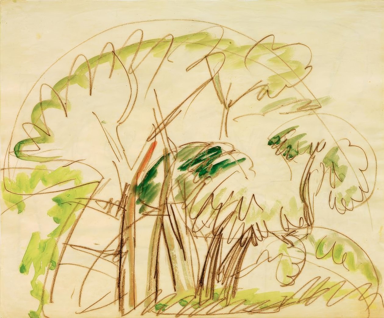 Träddunge på Fehmarn av Ernst Ludwig Kirchner