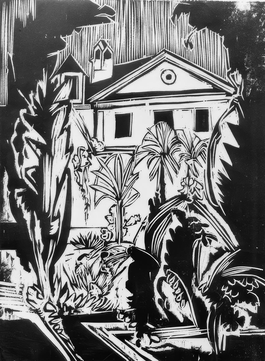 Botaniska trädgården (Jena) av Ernst Ludwig Kirchner