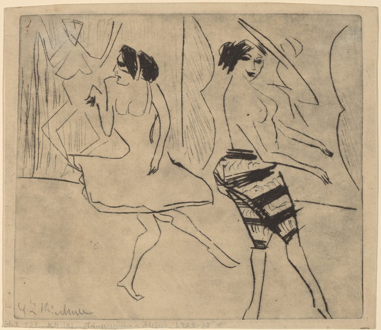 Dansare i studio av Ernst Ludwig Kirchner