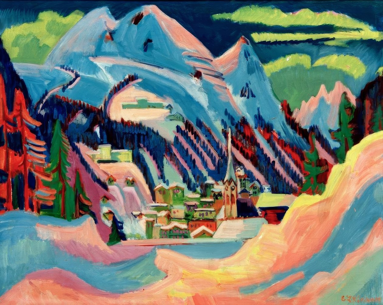 Davos på vintern av Ernst Ludwig Kirchner