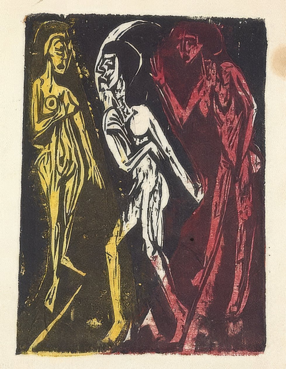 Dansen mellan kvinnor. 1919 av Ernst Ludwig Kirchner