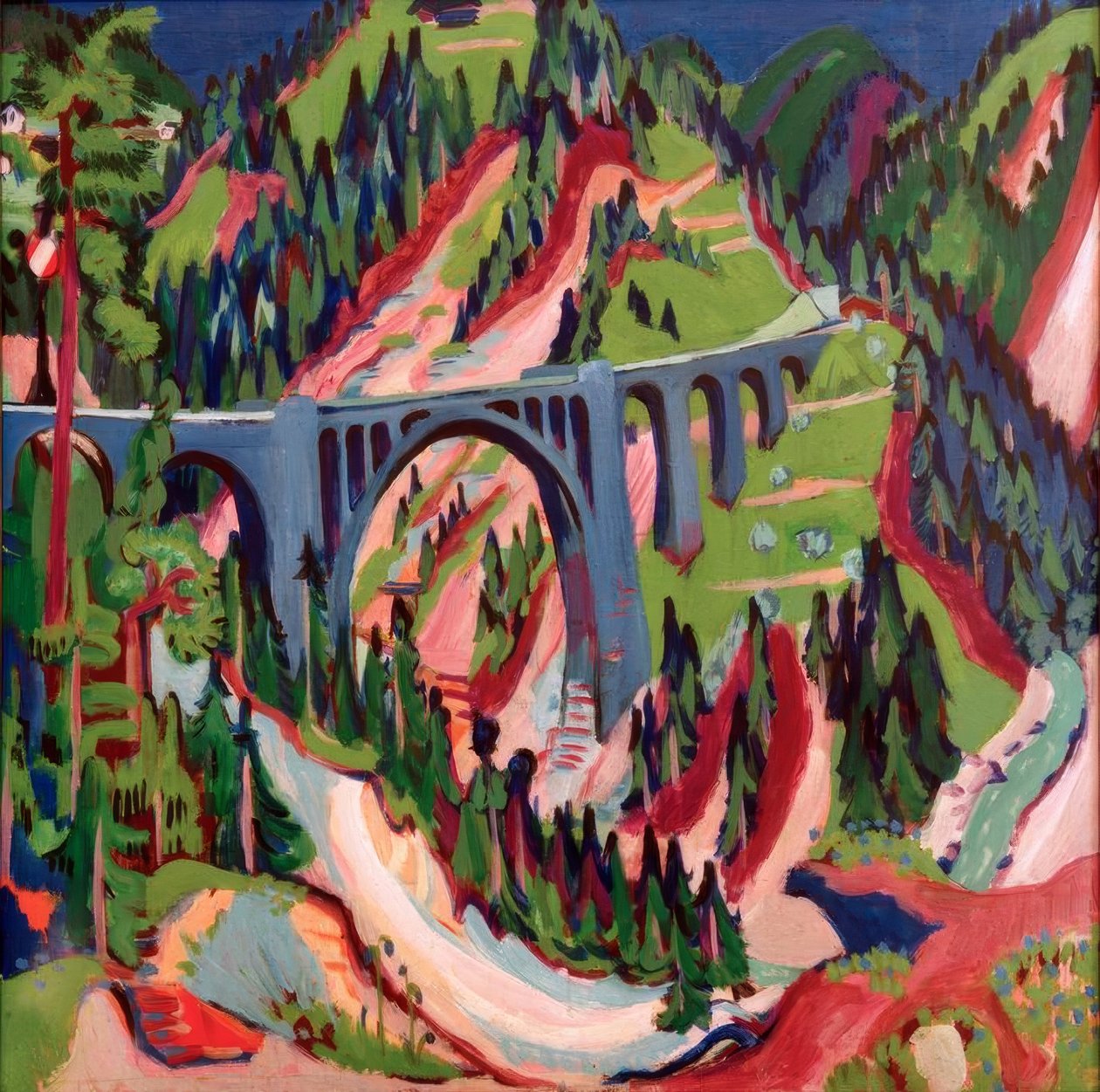 Bron nära ängar av Ernst Ludwig Kirchner