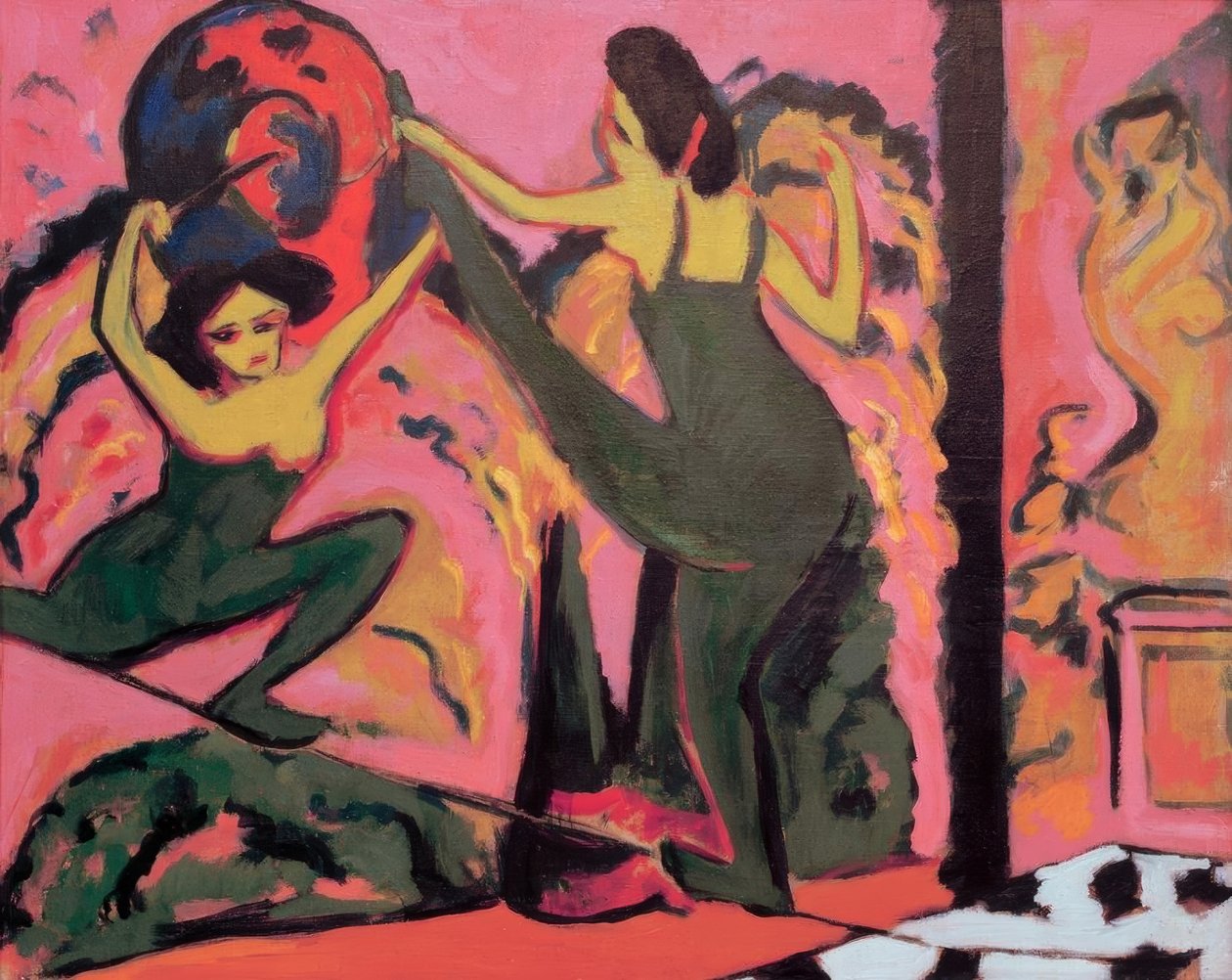 Tightrope dans av Ernst Ludwig Kirchner