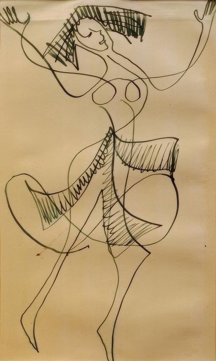 Extatisk dansare av Ernst Ludwig Kirchner