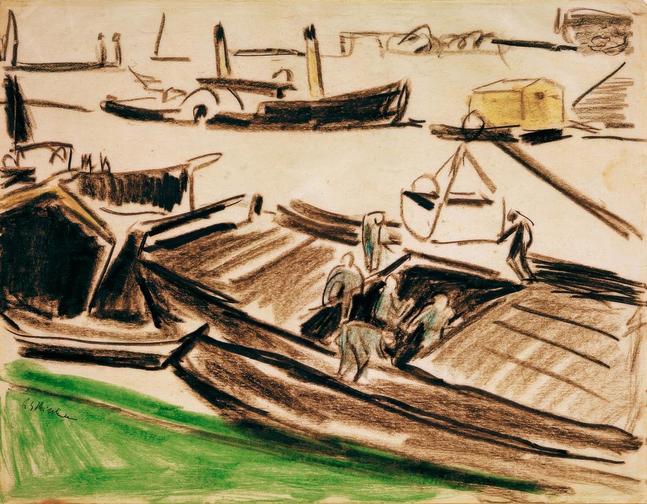 Elbzillen II av Ernst Ludwig Kirchner