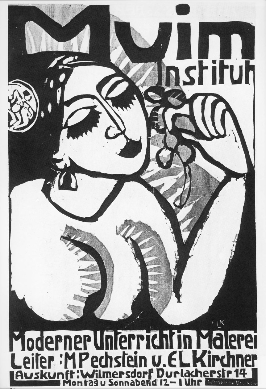 Ernst Ludwig Kirchner: Muim Institute ... (träsnitt) av Ernst Ludwig Kirchner