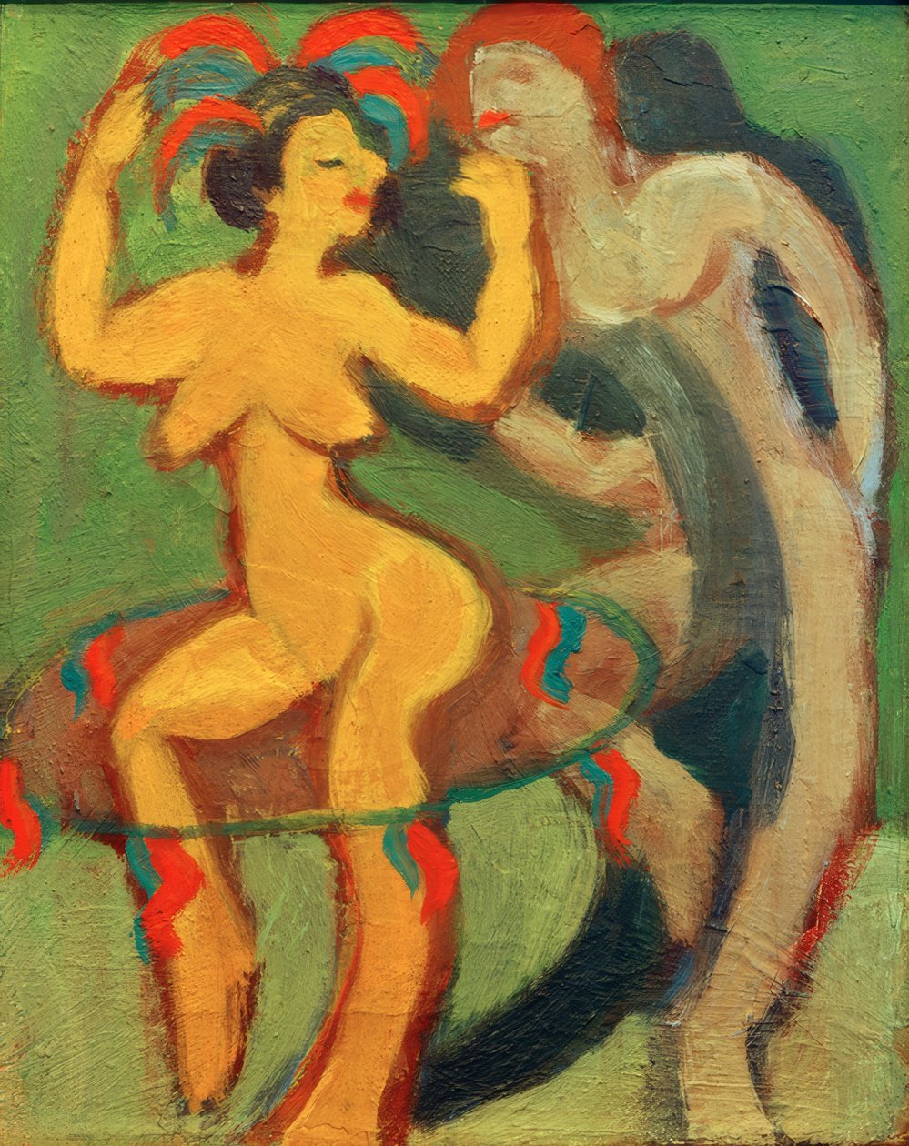 Gul dansare med grå partner av Ernst Ludwig Kirchner