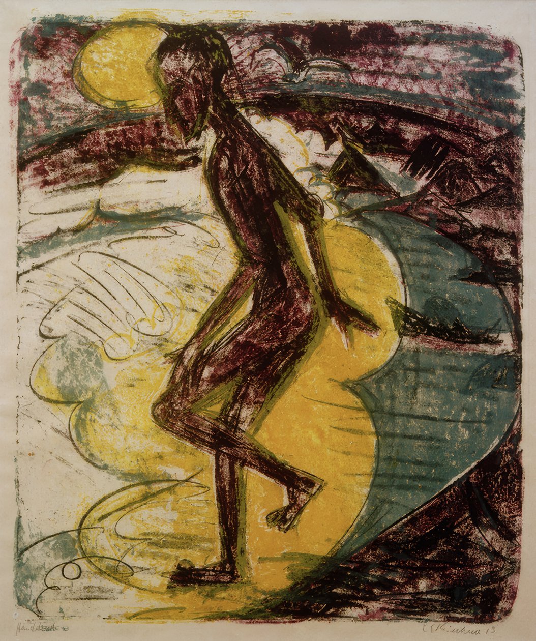 Man kliver i havet av Ernst Ludwig Kirchner