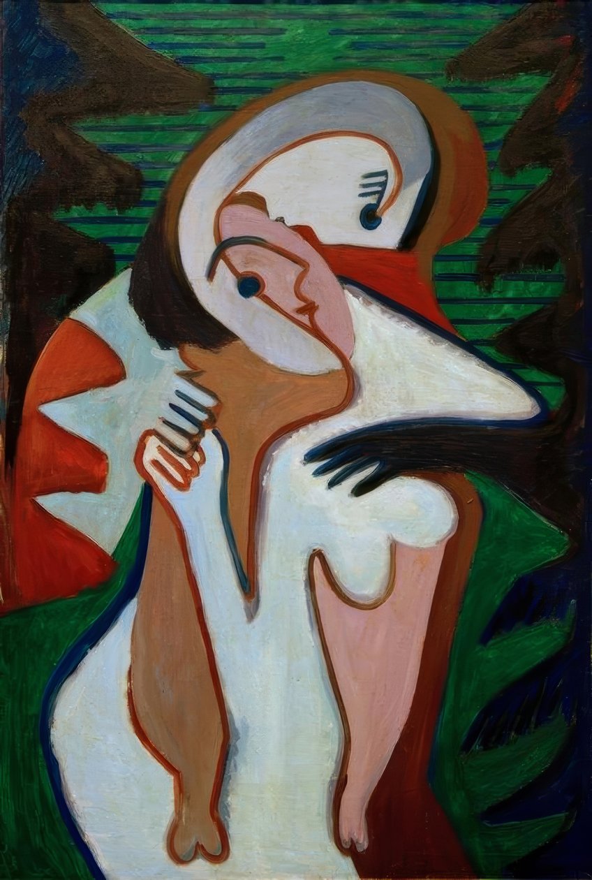 Lovers - Kyssen av Ernst Ludwig Kirchner