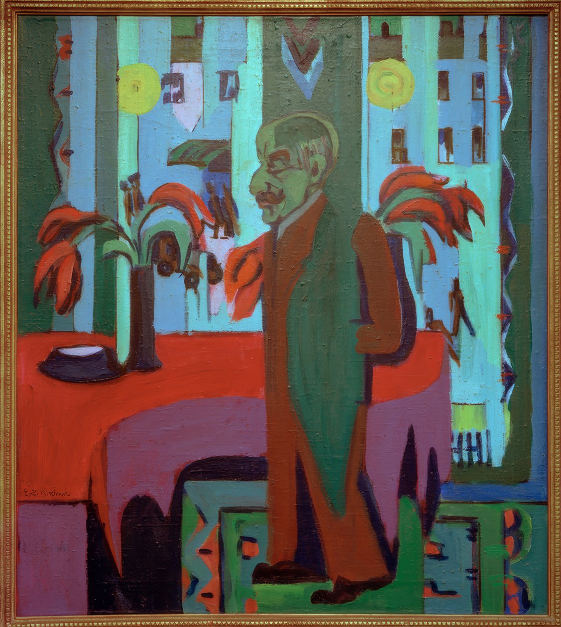Max Liebermann i sin studio av Ernst Ludwig Kirchner