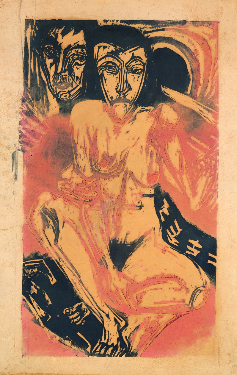 Melankolisk flicka av Ernst Ludwig Kirchner