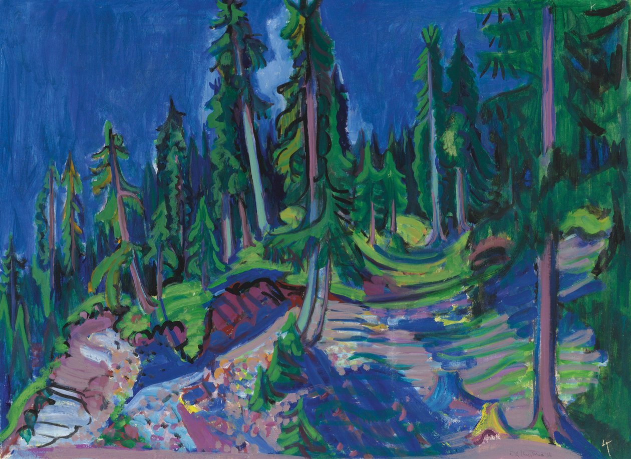 Bergskogsstudie, 1936. av Ernst Ludwig Kirchner