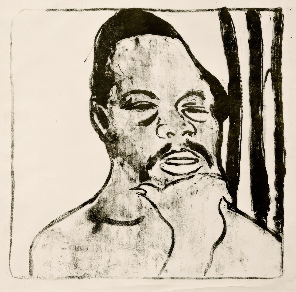 Negerkopf av Ernst Ludwig Kirchner