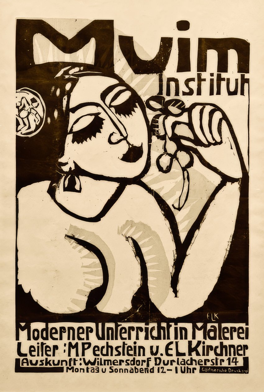 Plakat Muim Institut av Ernst Ludwig Kirchner