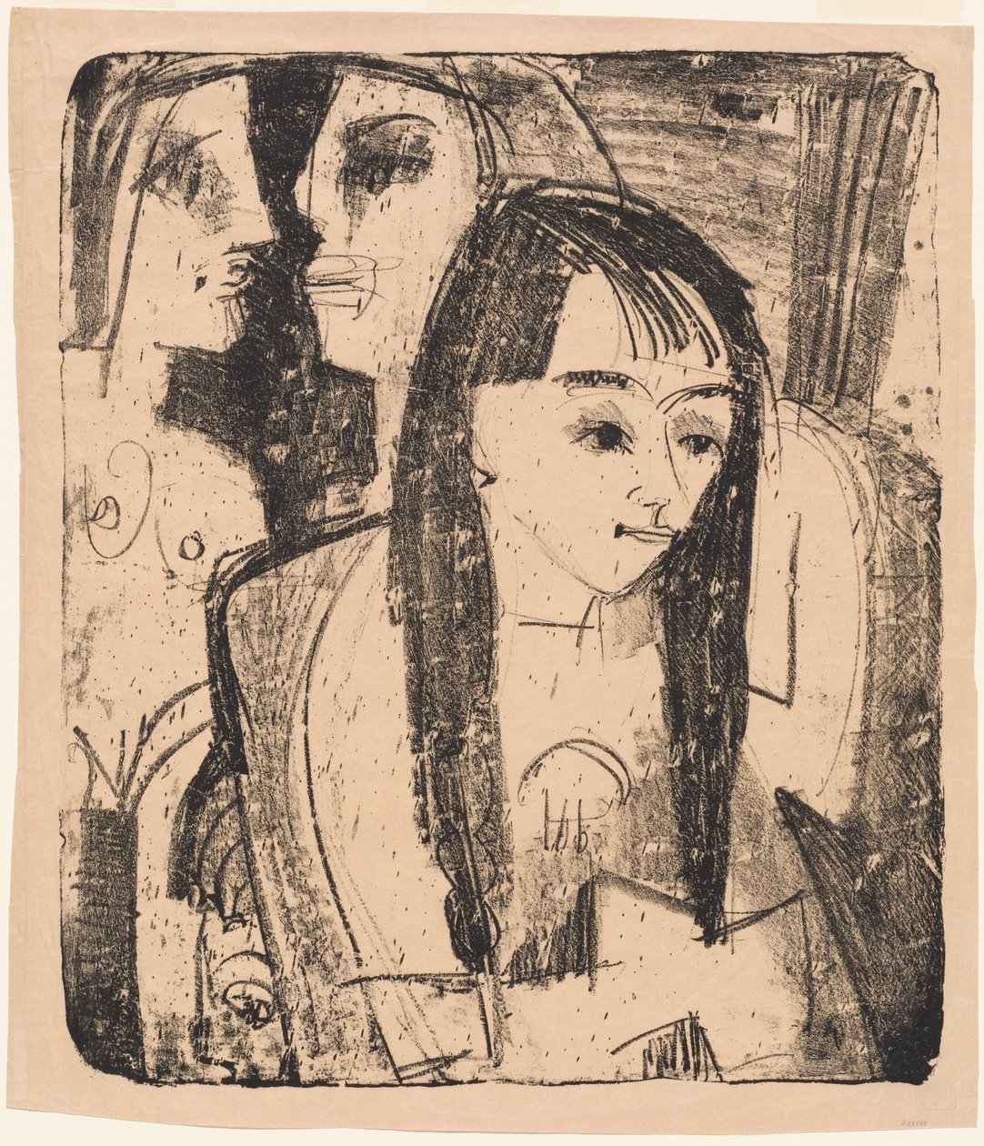 Porträtt av en flicka av Ernst Ludwig Kirchner