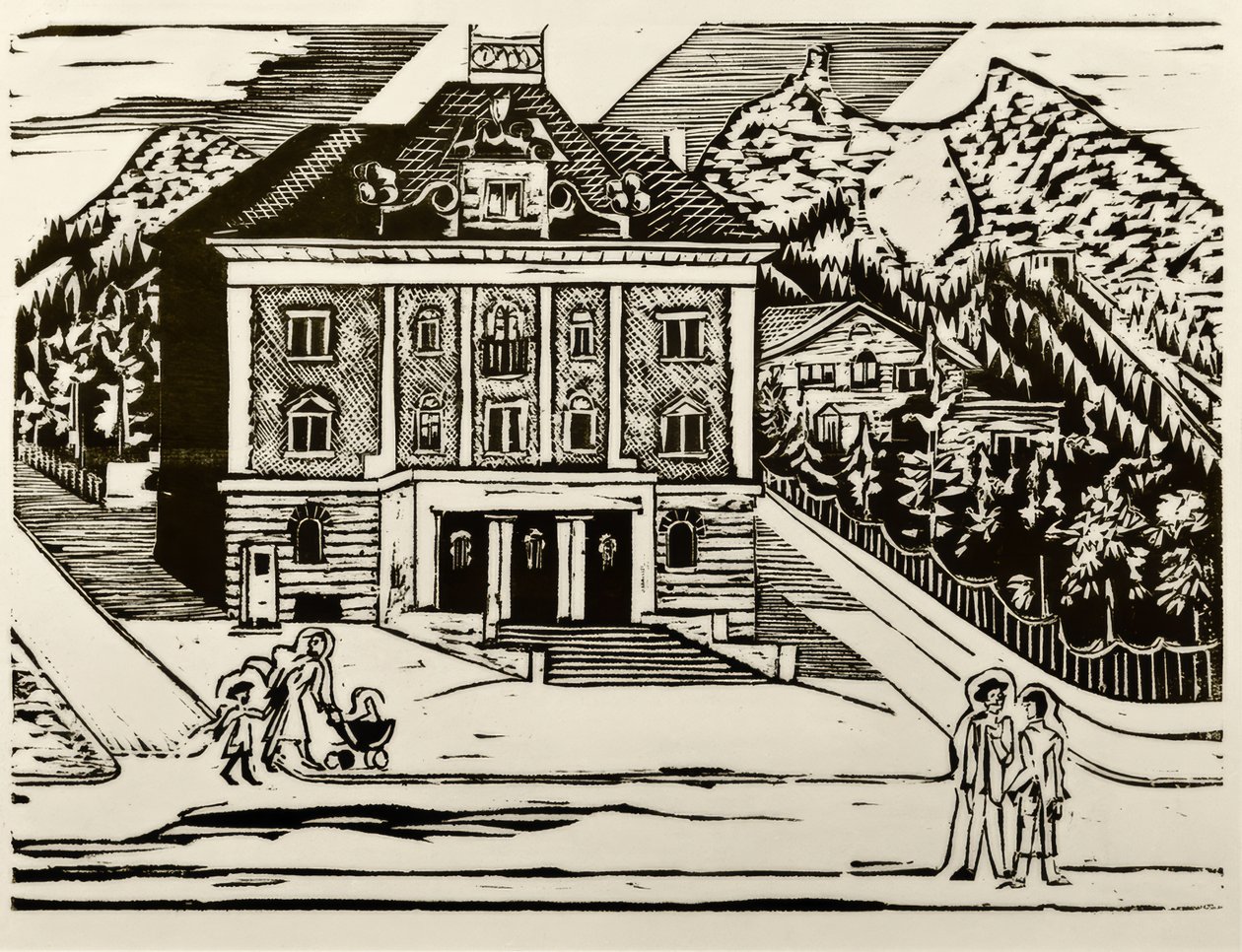 Postkontor i Davos av Ernst Ludwig Kirchner