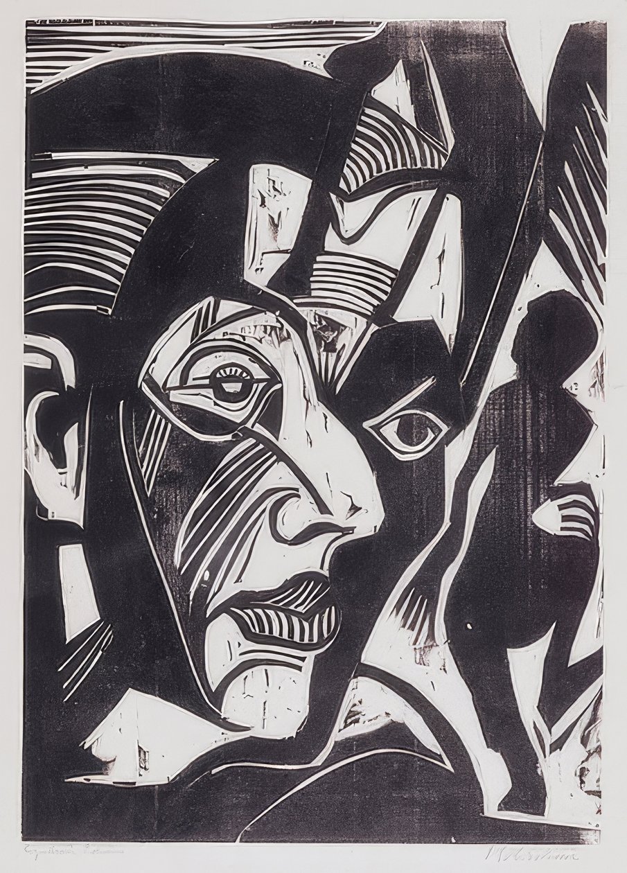 Självporträtt (bergens melankoli). 1929 av Ernst Ludwig Kirchner